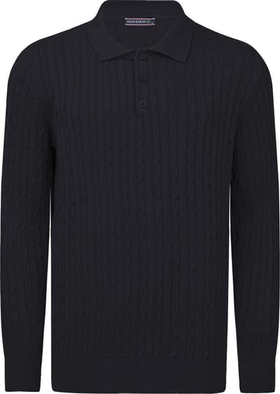 Felix Hardy Gebreide Trui - Sweater - 100% Katoen Heren Navy - L