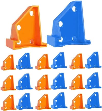 Vloerafstandhouders - Laminaat Wiggen - Vloeren Leggen - Dubbele Maten - 20 stuks - Blauw/Geel
