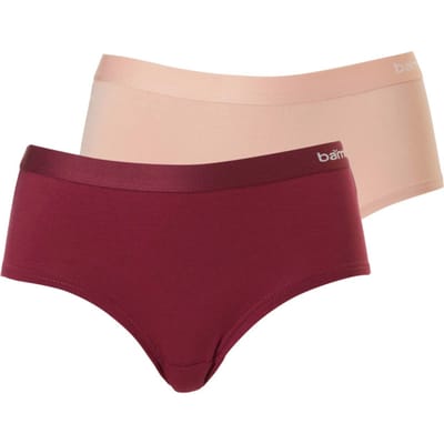 Apollo Dames Hipster Rood / Roze Bamboe 2-pack - Maat  M
