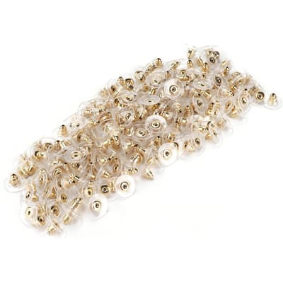 200 Stuks Oorbellen Achterkantjes Transparant Siliconen Oorbellen Stoppers DIY Handgemaakte Sieraden Accessoires beige