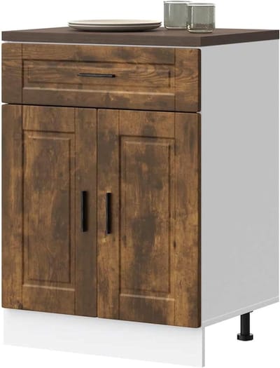Keukenonderkast Porto - Keukenkast met lade - Keuken organiseren - 70 kg draagkracht - 60 x 46 x 81.5 cm
