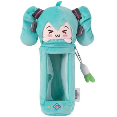 hatsune miku knijpende serie pluche pennenhouder schattig en charmant schattig kinder schrijfkistje etui anime pop Japanse verjaardagscadeau blue