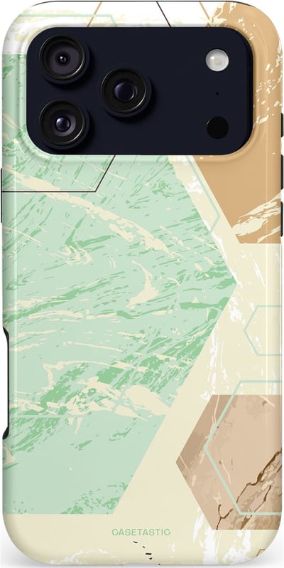 Casetastic hoesje geschikt voor Apple iPhone 17 Pro Max - MagSafe - Dubbellaagse bescherming - Vlaklicht - Fashion Case - Crème Mintgroen Wit