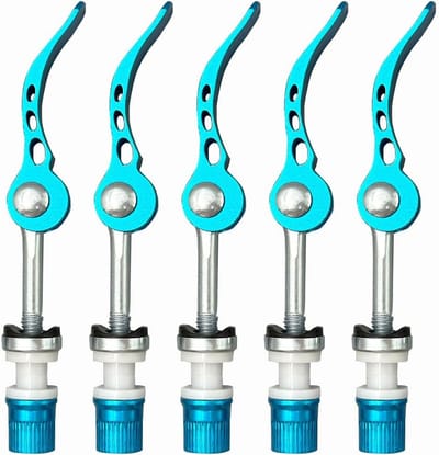Fiets Zadelpen Klem - Zadelpenklem - Zadelhoogte Instellen - Snelsluiting Zonder Gereedschap - 60x65mm - Blauw