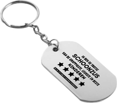 Akyol - ik ben de trotse schoonzus van de grappigste en leukste en beste kinderen sleutelhanger - Zus - familie - cadeau trots - 54 x 29mm