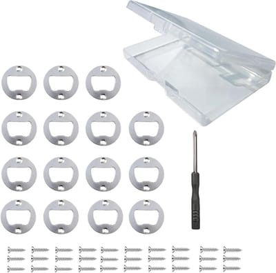 Flesopener Inzetsels - Bier Kit Ronde Openers - Flesjes Openen - Roestvrij Staal - 4 cm Diameter - Zilver