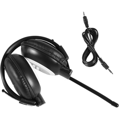 Over-ear opvouwbare draadloze bedrade hoofdtelefoon met ruisonderdrukking, HiFi-headset, FM-radio met LCD-scherm