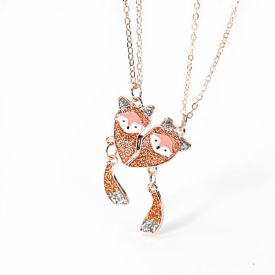 BFF Ketting Voor 2 - Vriendschapsketting Vosjes - Best Friends Ketting - Kasey