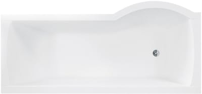 Badland INSPIRO bad met douchewand 160 x 70 cm links wit met styropor ombouw