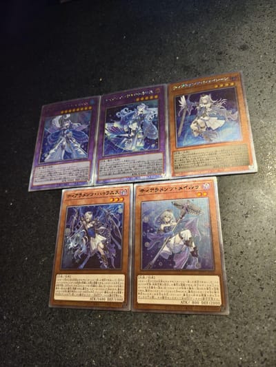 Yu-gi-oh! 5 pièces/set Tearalaments DIY Ensemble de Cartes Auto-faites Cartes Gaze Flash Anime Jouet Cadeau Coloré Flash Beau Design