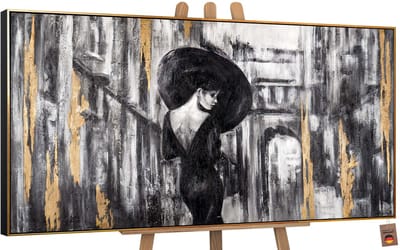 Canvas schilderij groot handgeschilderd filmstrip cinema abstract – YS-Art Gallery – Stijlvolle wanddecoratie voor woonkamer – Modern schilderij voor kantoor en hal