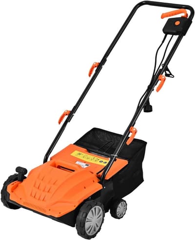 Elektrische Verticuteermachine - Gazonventilator - Gazon Onderhoud - 2-in-1 Functie - 32/38 cm Werkbreedte - Oranje
