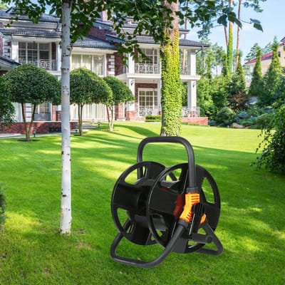 Slangwagen Tuinwaterslangwagen 20m Lege slangwagen Slanghaspel Slangpijporganizer voor Waterslangen voor zwart