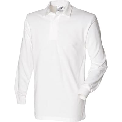 Origineel rugbyshirt voor heren op de eerste rij M wit