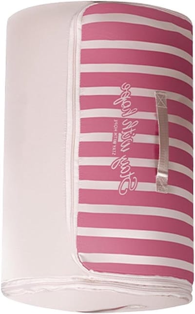 Beddengoed Opbergtas - Cilindrische Organizer - Ruimte Besparen - Compressie Rol Systeem - Afmeting M - Roze