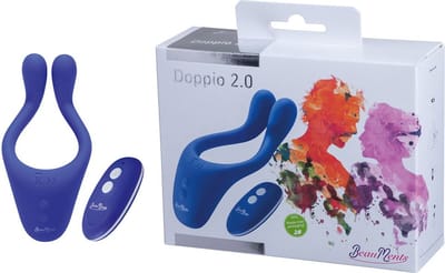 BeauMents Doppio 2.0 Vibrator voor koppels - Blauw - 13 cm