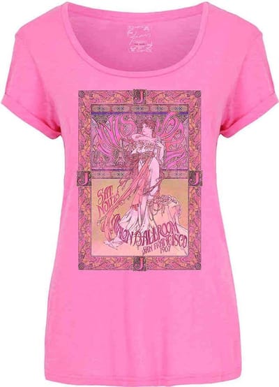 Janis Joplin - Avalon Ballroom '67 Dames T-shirt - S - Roze