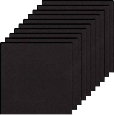 10x Zwart Schuimplaat EVA Hoge Dichtheid Akoestisch Isolatie Rubber 200x200mm 10mm Dik