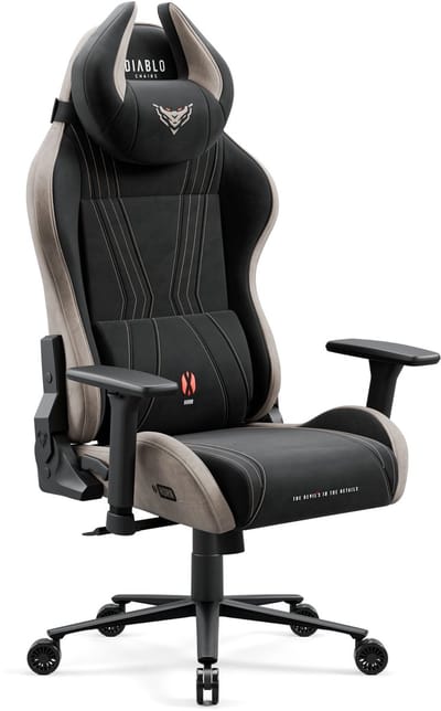 DIABLO CHAIRS - Gaming stoel X-Horn 2.0 Bureaustoel verstelbaar - Normale maat - Zwart / Grijs