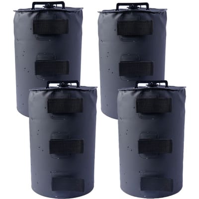 Gewichtzak - Waterzak voor tent - zandzak - 4 stuks - Zwart - Op Gewichten voor paviljoenstuintenten - Stand Bescherming - Ø15cm*30cm - Partytent - Verzwaringsvoet