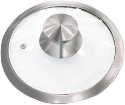 Pandeksel van gehard glas - Pannen deksel - Koken en braden - Met stoomopening - 22cm - Transparant