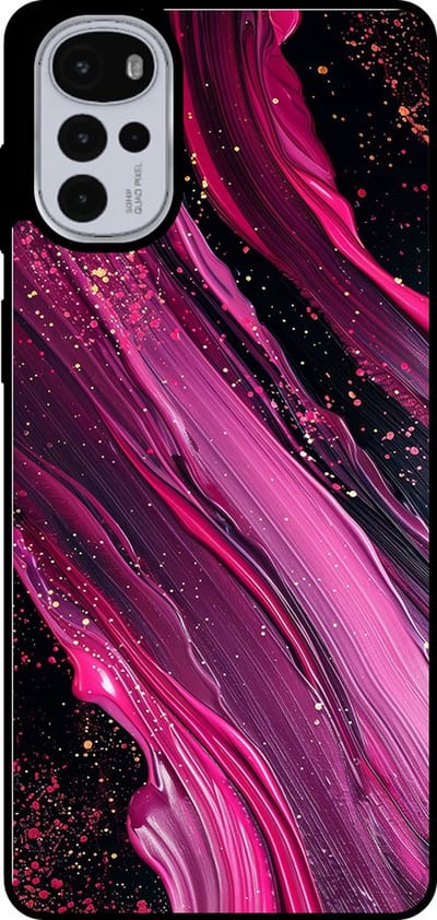 Smartphonica Telefoonhoesje Geschikt voor Motorola Moto G22 met marmer opdruk - TPU backcover case marble design - Paars Roze geschikt voor Motorola Moto G22