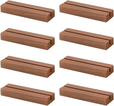 8 Stks Hout Plaats Kaarthouders Walnoot Houten Tafel Nummer Houder Stands Naam Kaarthouder Voor Bruiloft Evenementen Tentoonstelling Decoratie Kantoor Restaurant Bedrijf En Centerpieces