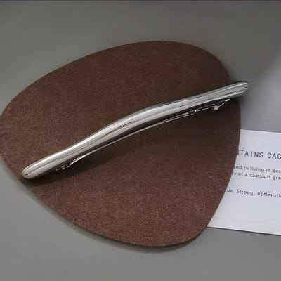 Nieuwe Dames Vintage Eenvoudige Gouden Lange Streep Haarspelden Metaal Onregelmatige Vorm Haarklem Dames Gladde Veerclip Haarklem black