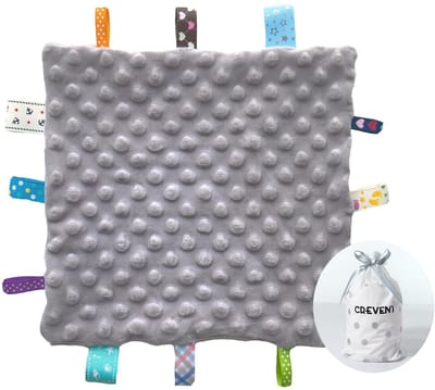 Dailygoods- Knuffeldeken Elektrisch - Sensorische Troostdeken - Veiligheidsdeken - 100% Polyester - 24x24 cm - Machinewasbaar