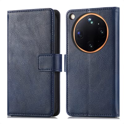 imoshion Hoesje - Geschikt voor Oppo Find X9 Ultra - Luxe Bookcase - Donkerblauw