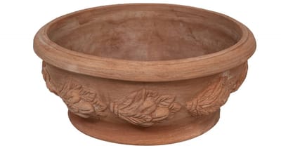 Famanu – Terracotta potten voor vetplanten, set van 2, 50 x 23 x 50 cm, voor binnen en buiten gebruik