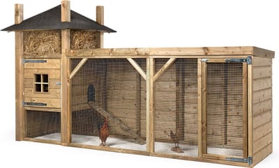Wood Selections Kippenhok Hooiberg Sofie - Kippenren - Nachthok Kippen voor buiten - kippenhok met buitenverblijf - Dierenverblijf