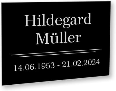 Weerbestendige Grafsteen voor Grafdecoratie - 40x30 cm - Personaliseerbaar met Naam en Datum