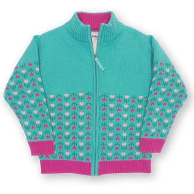 Gebreide jas met volle rits voor babymeisjes Kite Hygge Fable