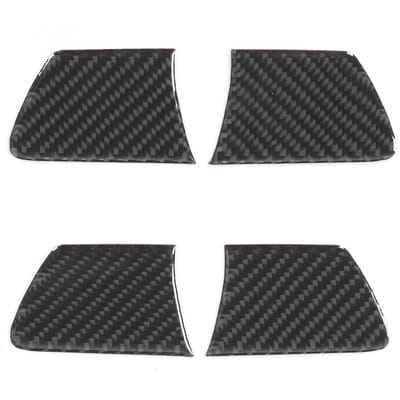4 pièces Garniture de Couvercle de Bol de Porte Intérieure Décoration en Fibre de Carbone Convient pour RAV4 2015 2019 black