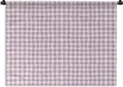 Wandkleed - Wanddoek - Pastel - Paars - Patronen - 120x90 cm - Wandtapijt