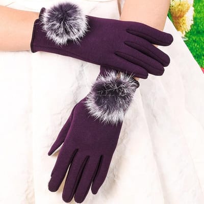 Gants chauds pour femmes en automne et en hiver, pour le cyclisme en extérieur, gants mignons coupe-froid à écran tactile pour femmes One Size