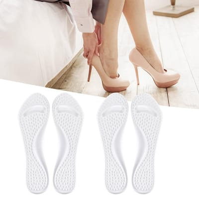 2 Paires Coussinets de Chaussure Silicone Transparent 3 4 Antichoc Massant Coussinet de Pied pour Soulagement de la Fatigue beige