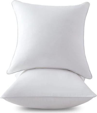 Kussen Inzetstukken - Decoratieve Vullingen - Bank en Stoel - Ademende Katoenen Hoes - 24 x 24 Inch - Wit