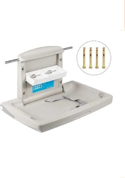 Luxe Commodemandje – Commode – Ophang – Luiertafel – Verzorgingstafel – Voor Baby’s – Eenvoudige Montage – Alles in één – Grijs