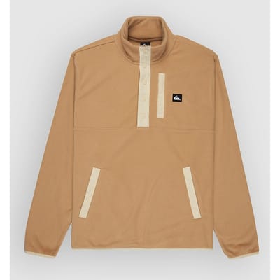 Quiksilver No Destination Fleece Met Halve Rits Bruin L Man