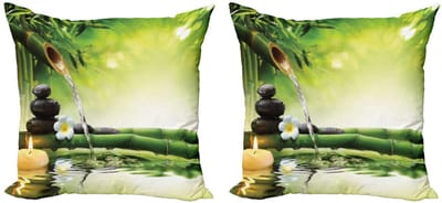 ABAKUHAUS Spa-kussenhoesenset 45x45 cm – dubbeldruk – multicolor