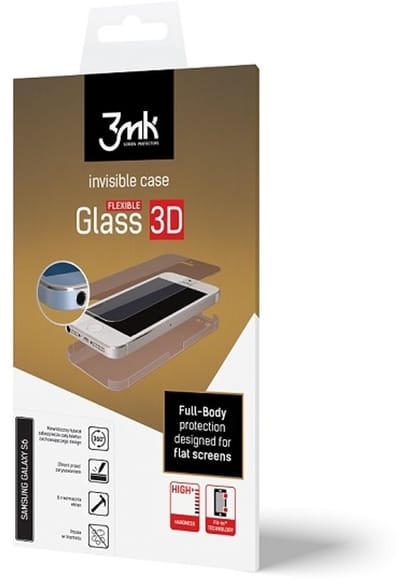 3MK FlexibleGlass 3D Serie - Hybride Beschermglas - iPhone 8 Plus - Krasbestendige Bescherming - Volledig Passend - Zonder Bubbels