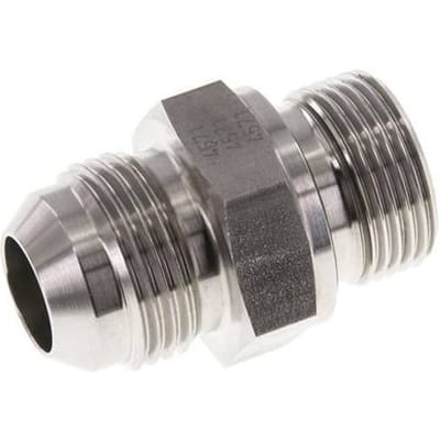 JIC  Dubbele Nippel G3/4'' X UN 1-1/16''-12 RVS FKM 210bar