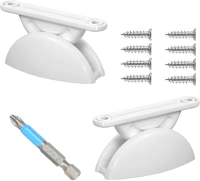 RV Deurbegrenzer - Deurstopper Camper - Voertuig Beschermen - Wandbescherming - 2 stuks - wit