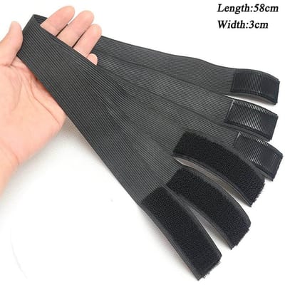 Super Elastische Pruiken Hoofdbanden Voor Randen Leggen Sjaal Frontaal Kant Smelten Met Magische Klittenband Verstelbare Maat Band Voor Vrouwen 3cm*5 Praktisch Gebruik gray