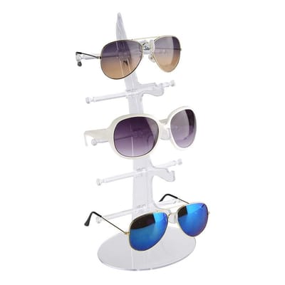 Dailygoods- Zonnebrilrekhouder 5 lagen - Kunststof Brillenplank - Brillenstandaard - Displaystandaard - Rekopslaghouder - Eenvoudige en elegante uitstraling