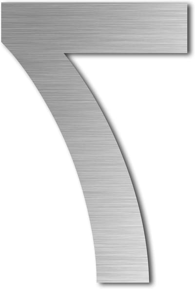 Huisnummer Zilver - Adresbord Deur - Huis Herkenning - Roestvrij Staal - 205mm Hoog - Mat Zilver