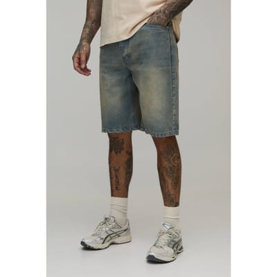 Tall Essential Relaxed Fit Denim Shorts | Stonewash | Size 54