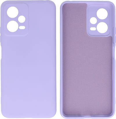 Xiaomi Redmi Note 12 5G Hoesje - 2.0mm Dikke Fashion Telefoonhoesje Backcover - Siliconen Hoesje - Paars